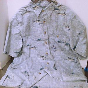 Marine West Marlin Shirt SSL Button-up Men's sz-XL